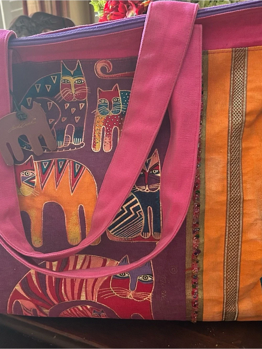Laurel Burch Cat bag plus 7 cat items